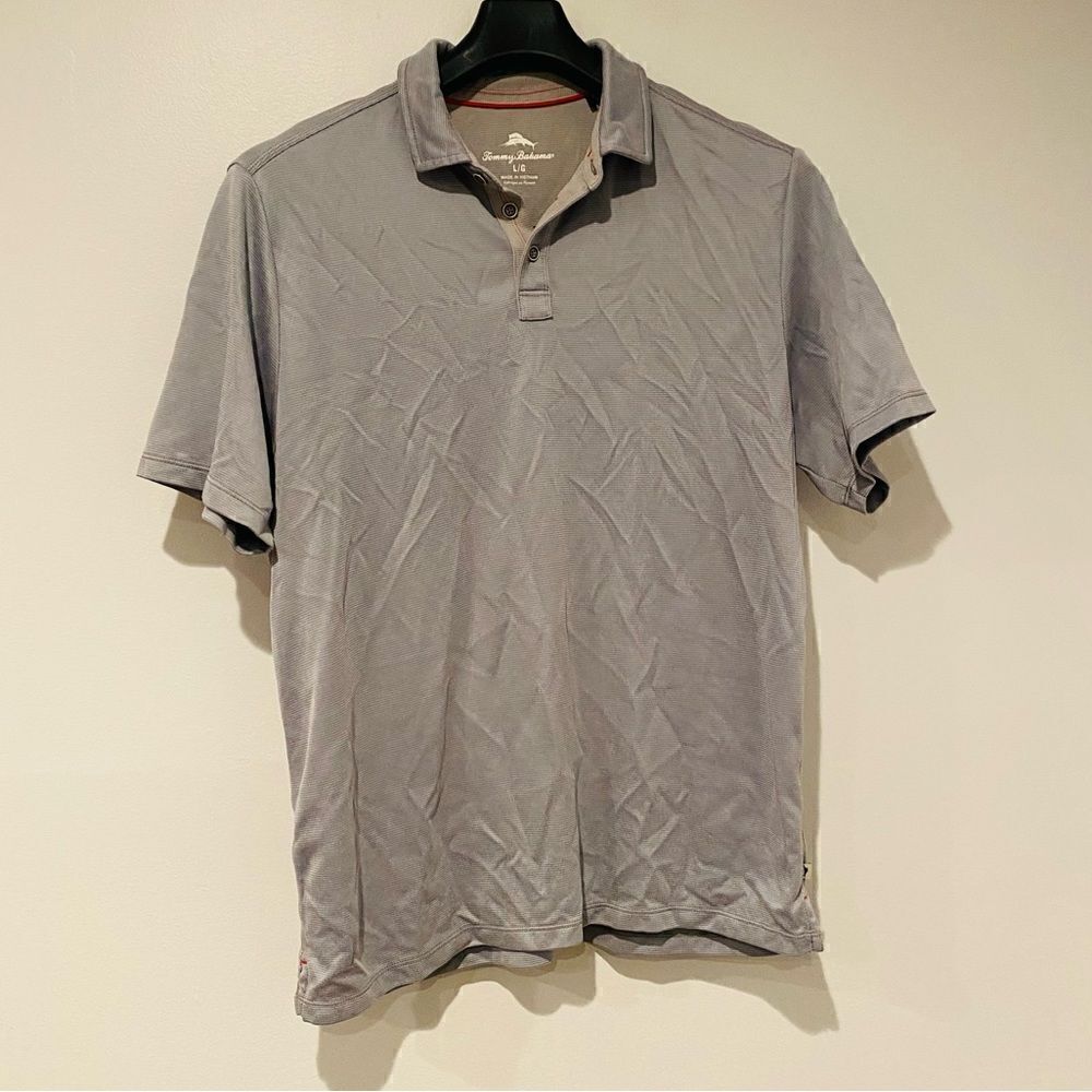 Tommy Bahama Gray Polo Shirt Size Large